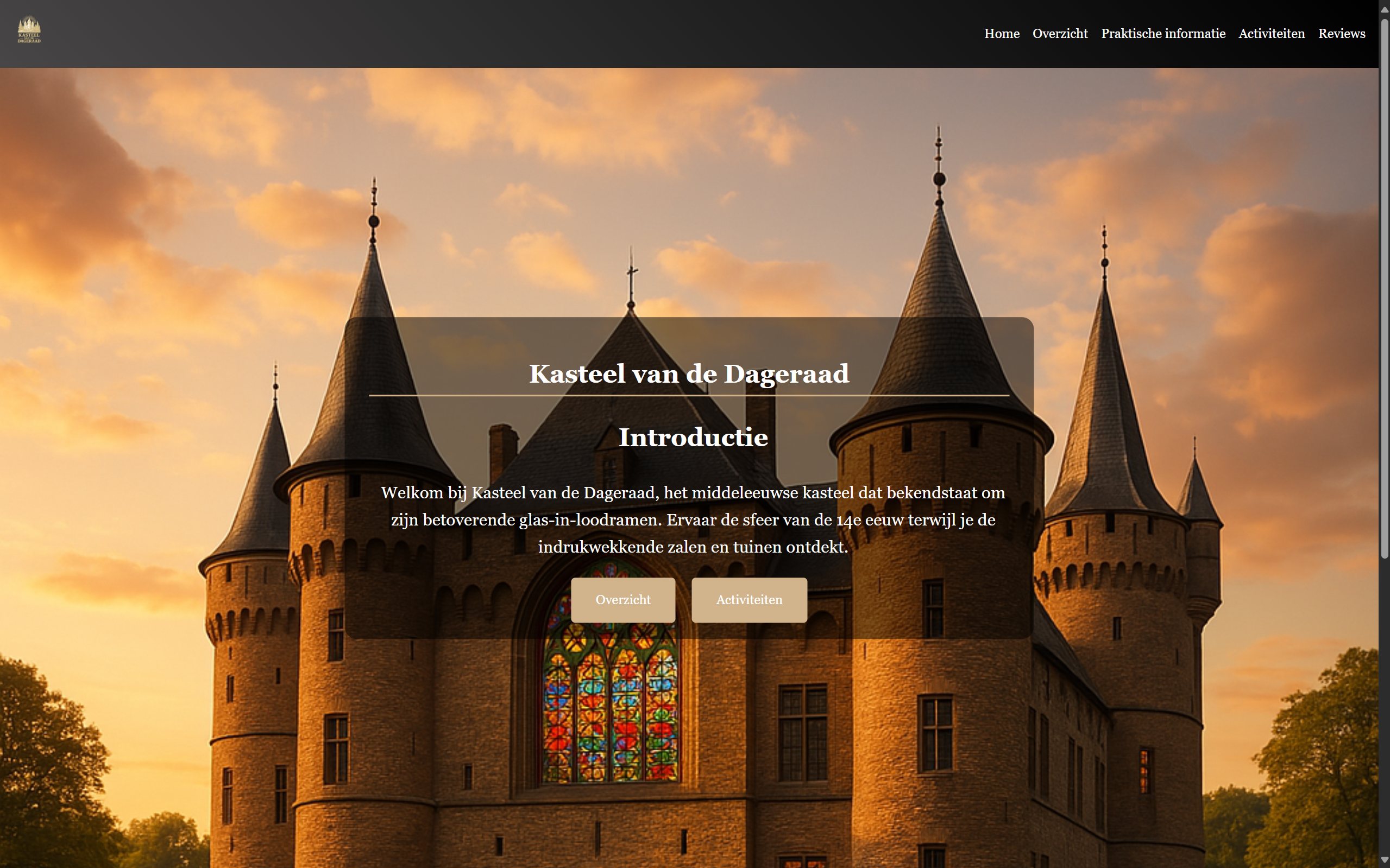Screenshot van een Front-end Development hotspot project